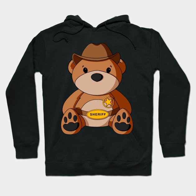 Sheriff Teddy Bear Hoodie by Alisha Ober Designs